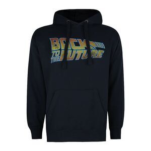Back To The Future Mens Logo Hoodie / Navy